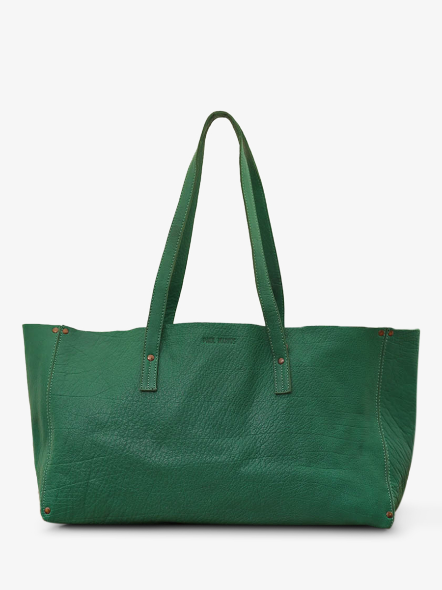 foto-vista-frontal-bolso-de-mano-de-cuero-para-mujer-verde-leffronte-m-vert-jungle-paul-marius-w12-gr