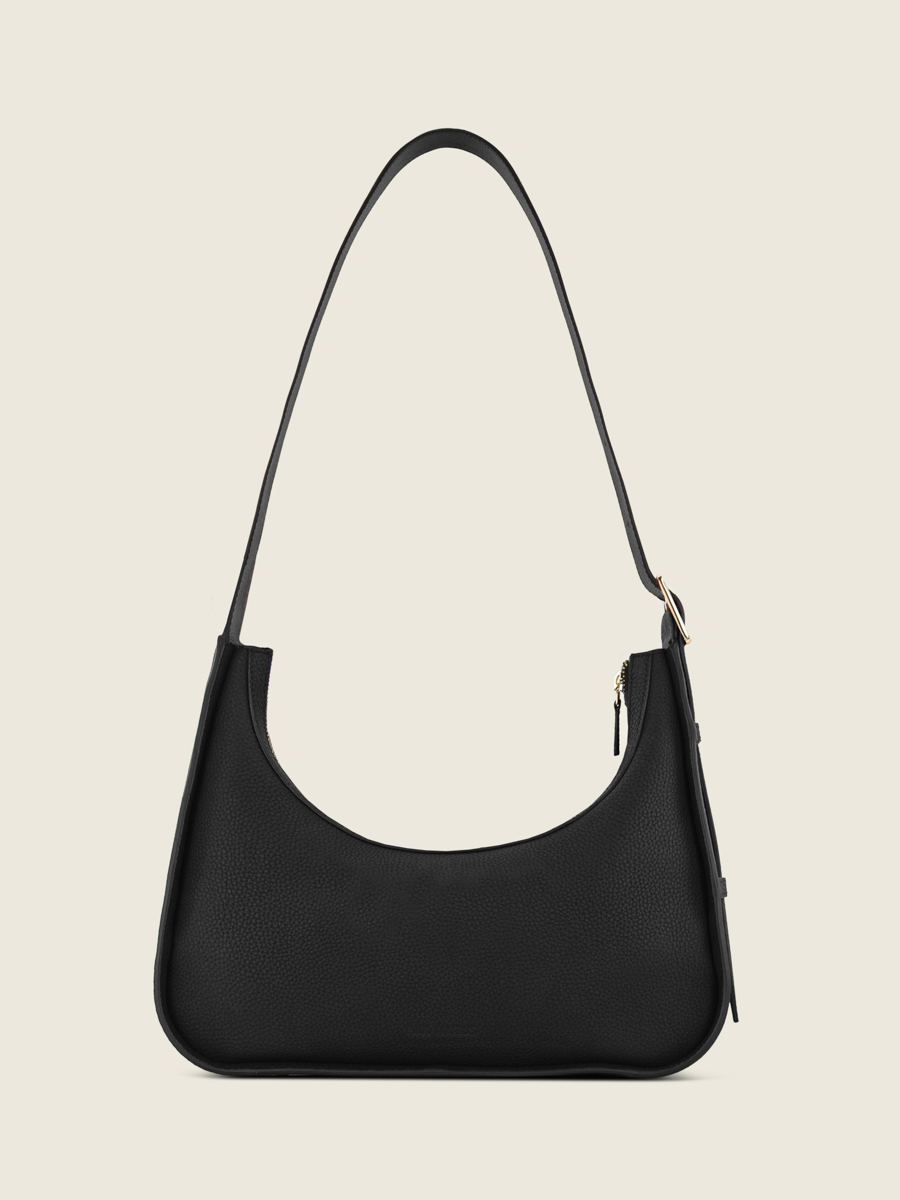 bolso-baguette-cuero-victoire-negro-carbón-vista-frontal-w54-bm-b