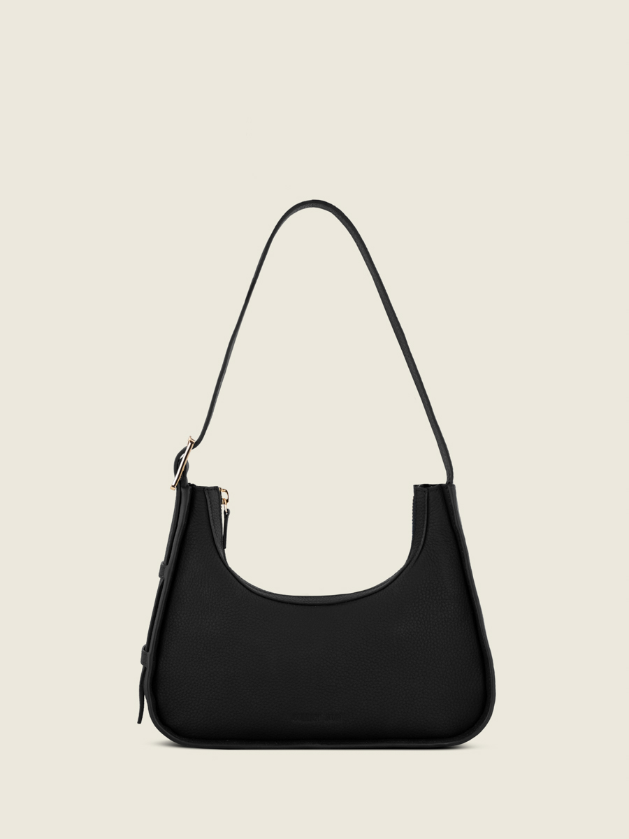 mini-bolso-baguette-de-cuero-Victoire XS-negro-carbón-vista-trasera-w54xs-bm-b