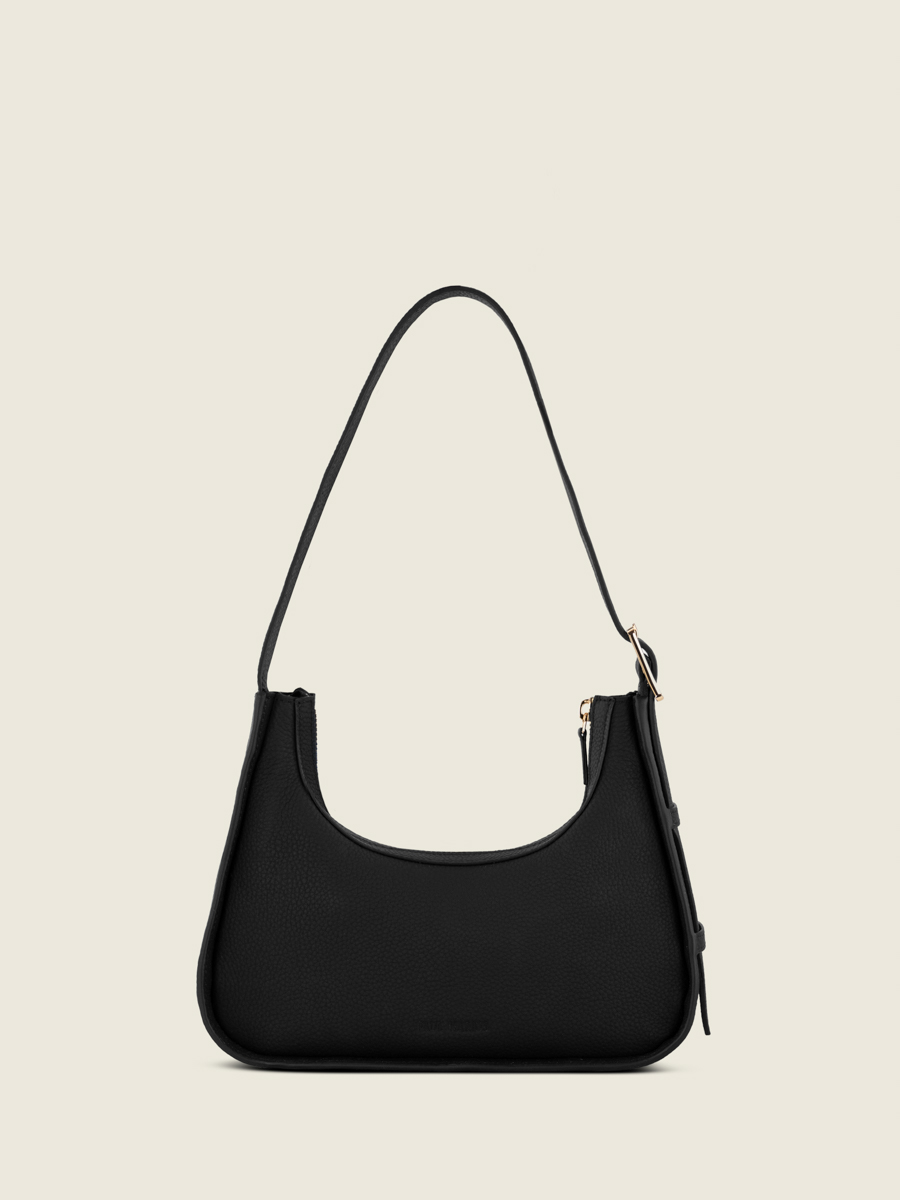 mini bolso baguette de piel Victoire XS negro carbón vista frontal w54xs-bm-b