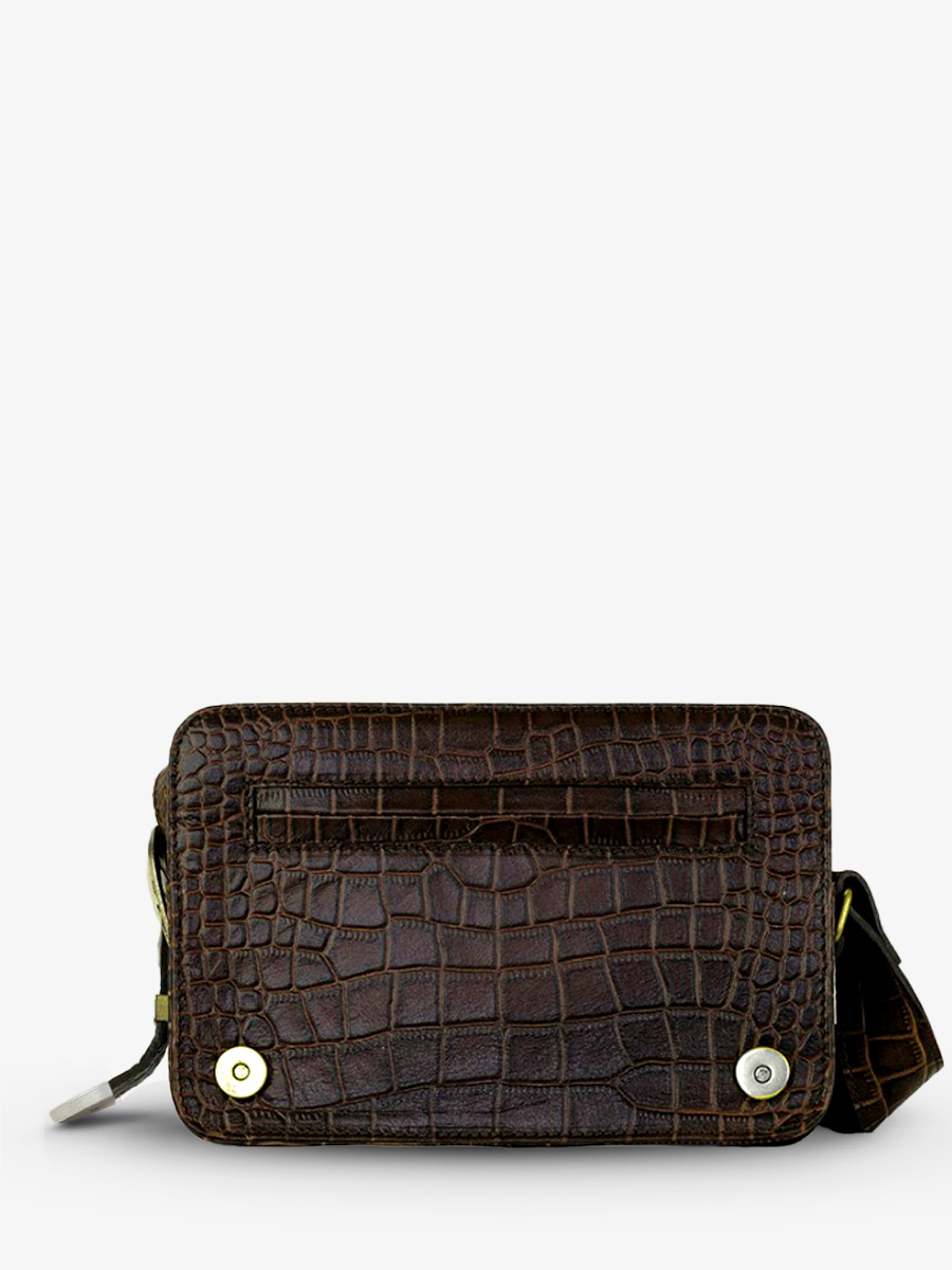 foto-vista-posterior-bolso-bandolera-cuero-mujer-lebaguette-alligator-marrón-paul-marius-w29-a-db
