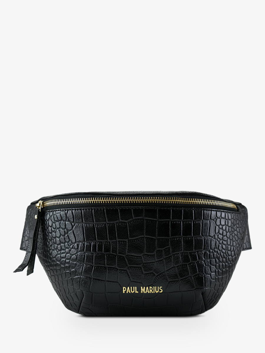 foto-vista-frontal-bolso-banana-cuero-mujer-labanane-alligator-negro-paul-marius-m503-a-b