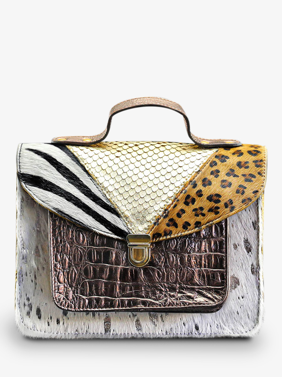 foto-vista-frontal-bolso-bandolera-cuero-mujer-plateado-dorado-cobre-mademoiselle-george-chimere-plateado-dorado-cobre-paul-marius-w05-ch-s-g-c