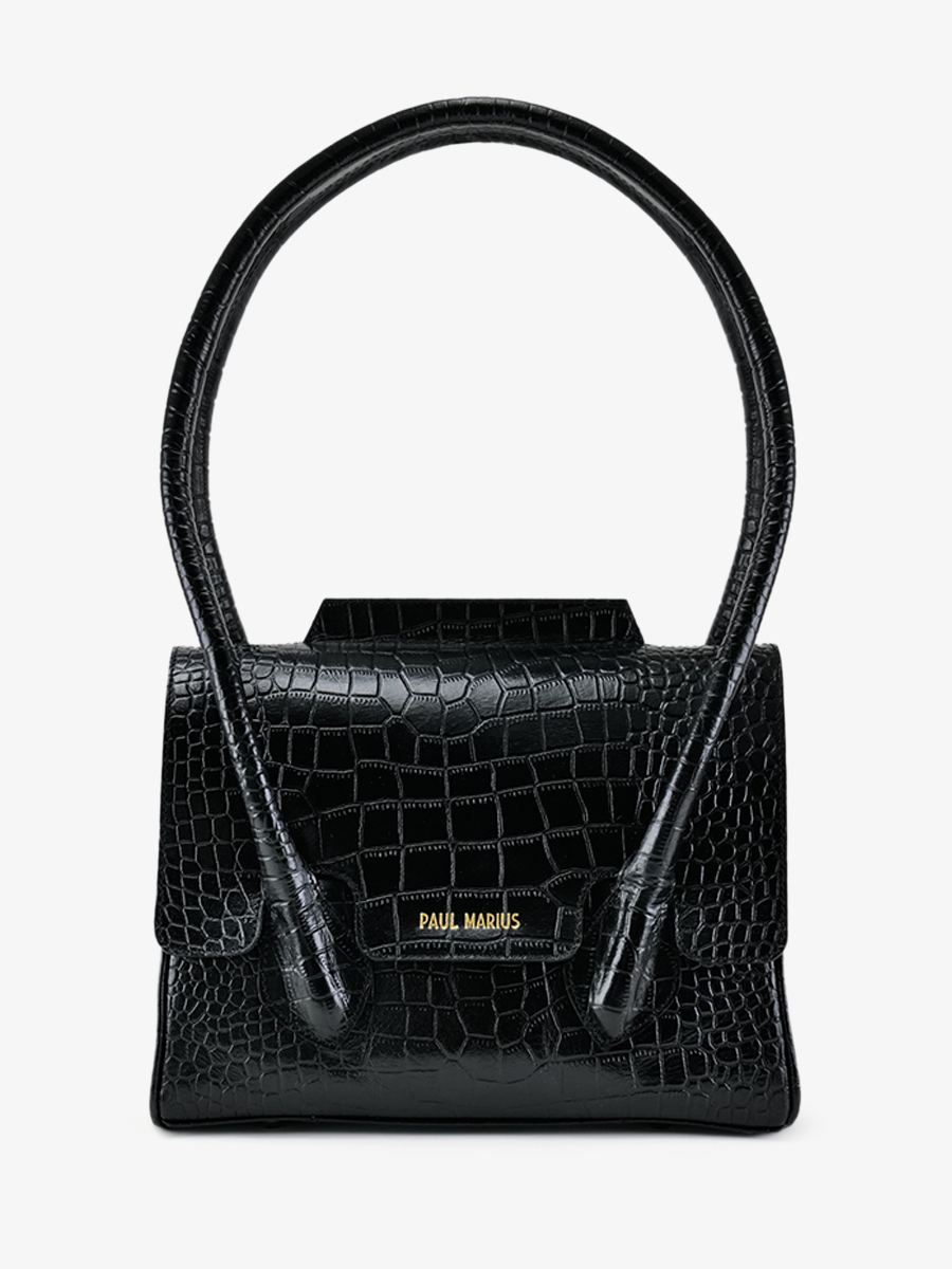 foto-vista-frontal-bolso-de-mano-de-cuero-para-mujer-colette-s-alligator-negro-paul-marius-w028s-a-b