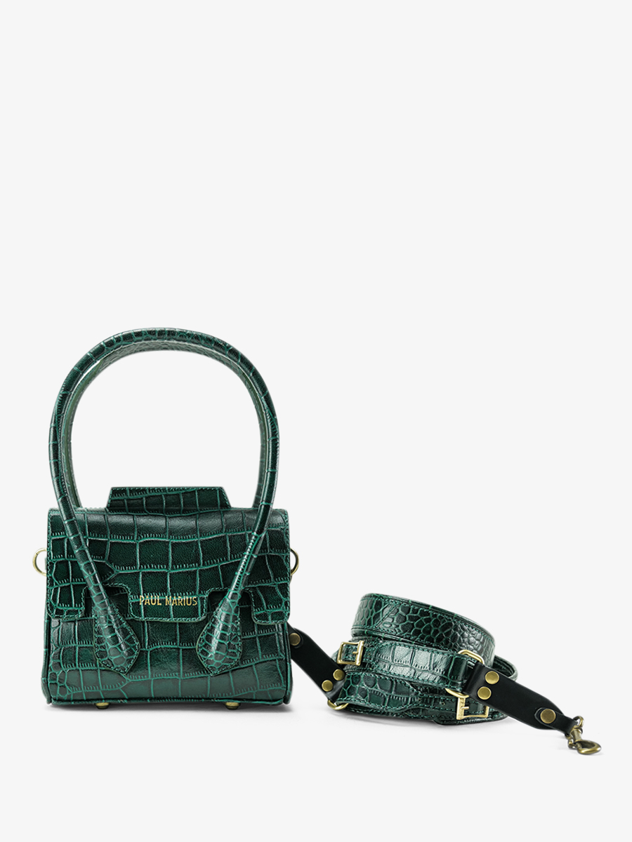 foto-vista-frontal-bolso-de-mano-de-cuero-para-mujer-colette-xs-alligator-verde-paul-marius-w28xs-a-dg