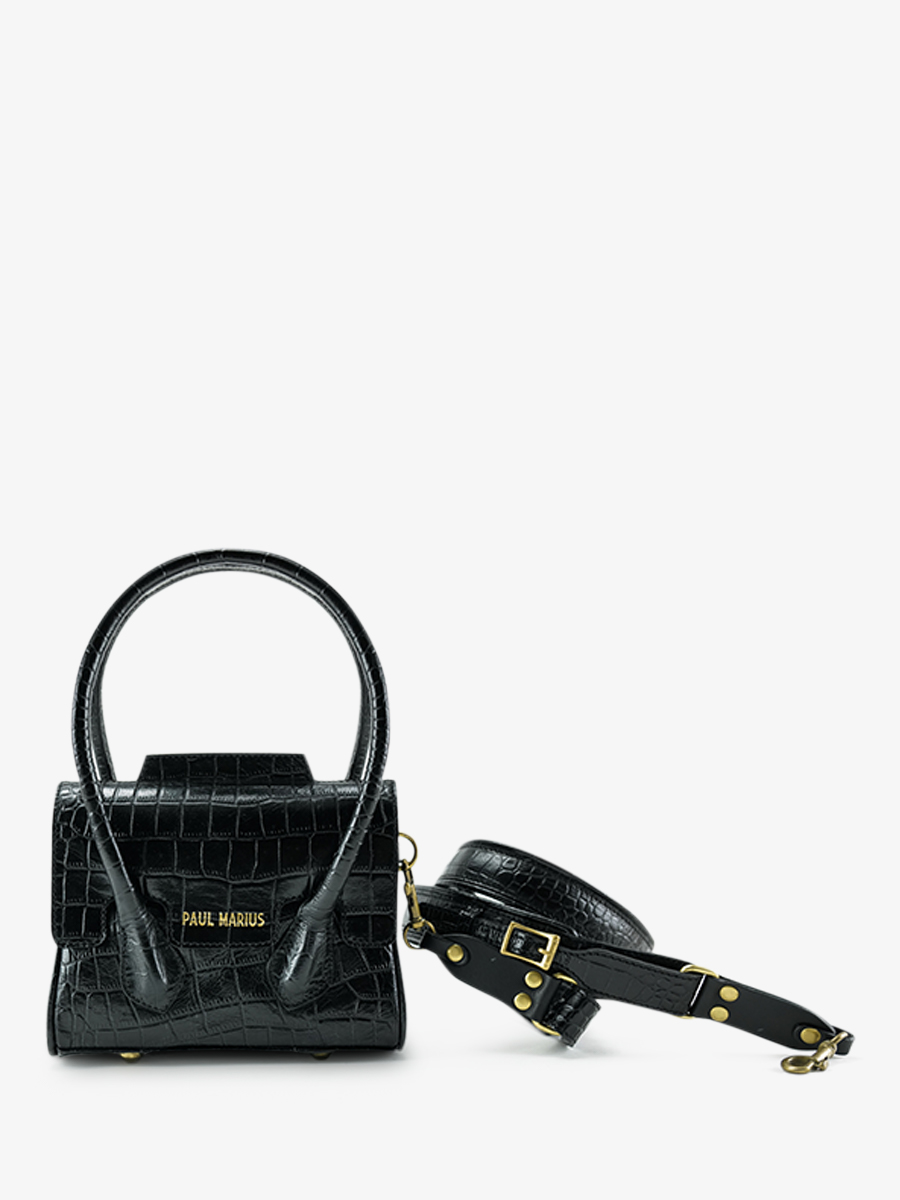 foto-vista-frontal-bolso-de-mano-de-cuero-para-mujer-colette-xs-alligator-negro-paul-marius-w28xs-a-b