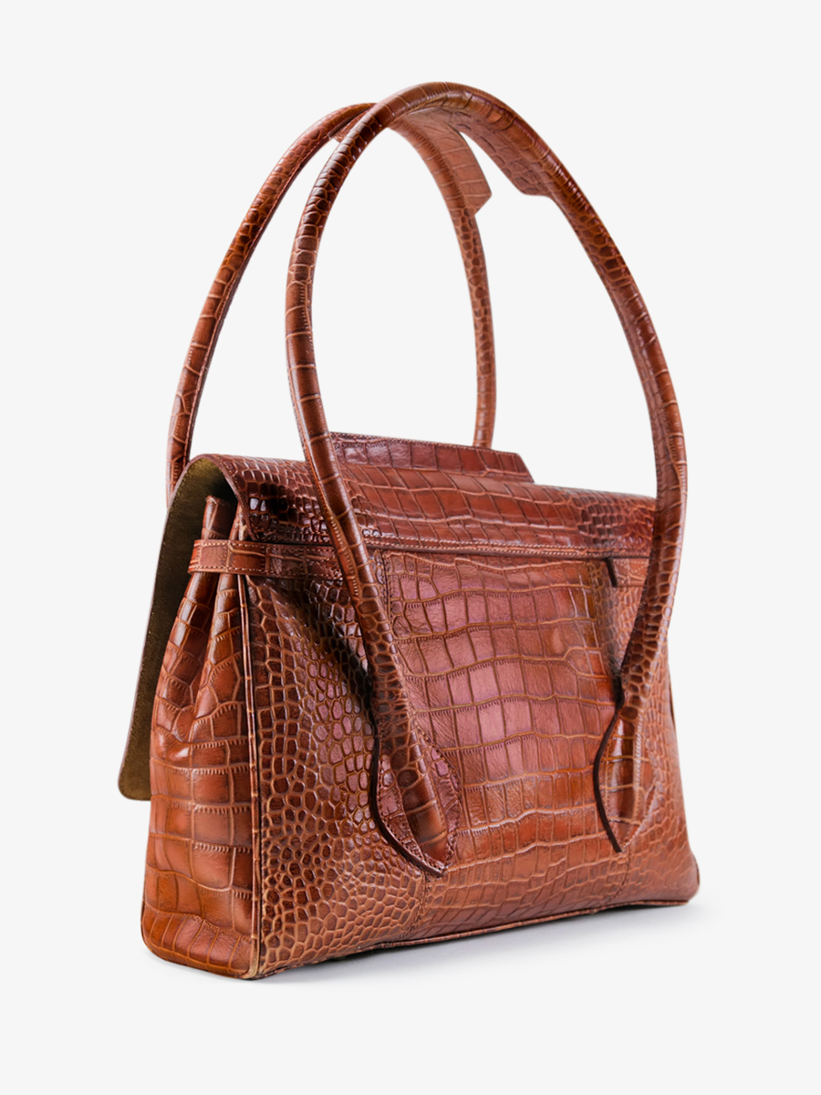 foto-vista-trasera-bolso-de-mano-de-cuero-para-mujer-marrón-colette-m-alligator-cocktail-ámbar-paul-marius-w28m-a-l