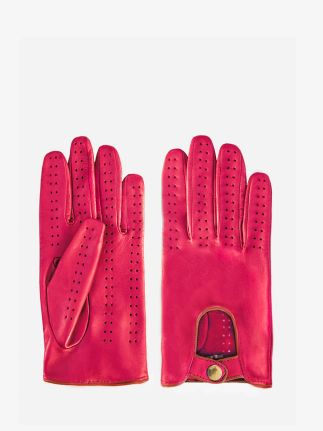 Guantes Pilote para mujer - Fucsia / Natural