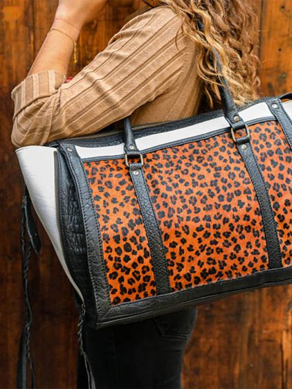 LeRive Droite - M - Leopard - Negro / Blanco