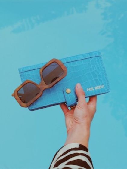 LePortefeuille Charlotte N°2 Alligator Cocktail - Topacio