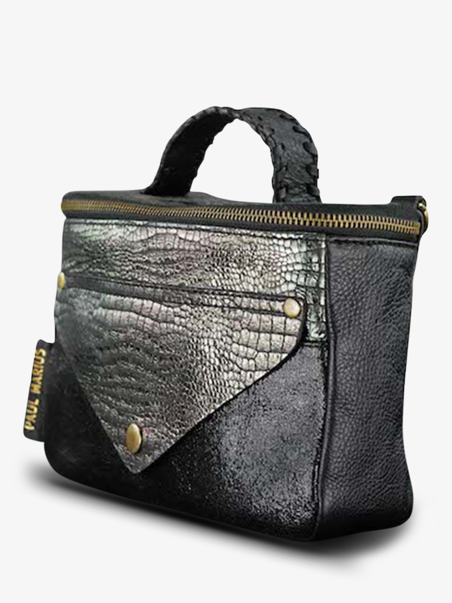 foto-vista-lateral-bolso-bandolera-cuero-mujer-legavroche-reedición-onyx-paul-marius-w26-onyx