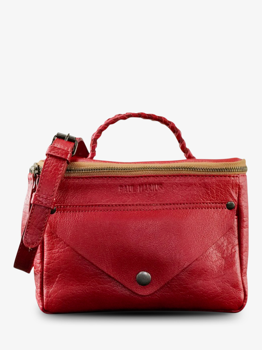 foto-vista-frontal-bolso-bandolera-cuero-mujer-rojo-legavroche-reedición-rojo-paul-marius-w26-r