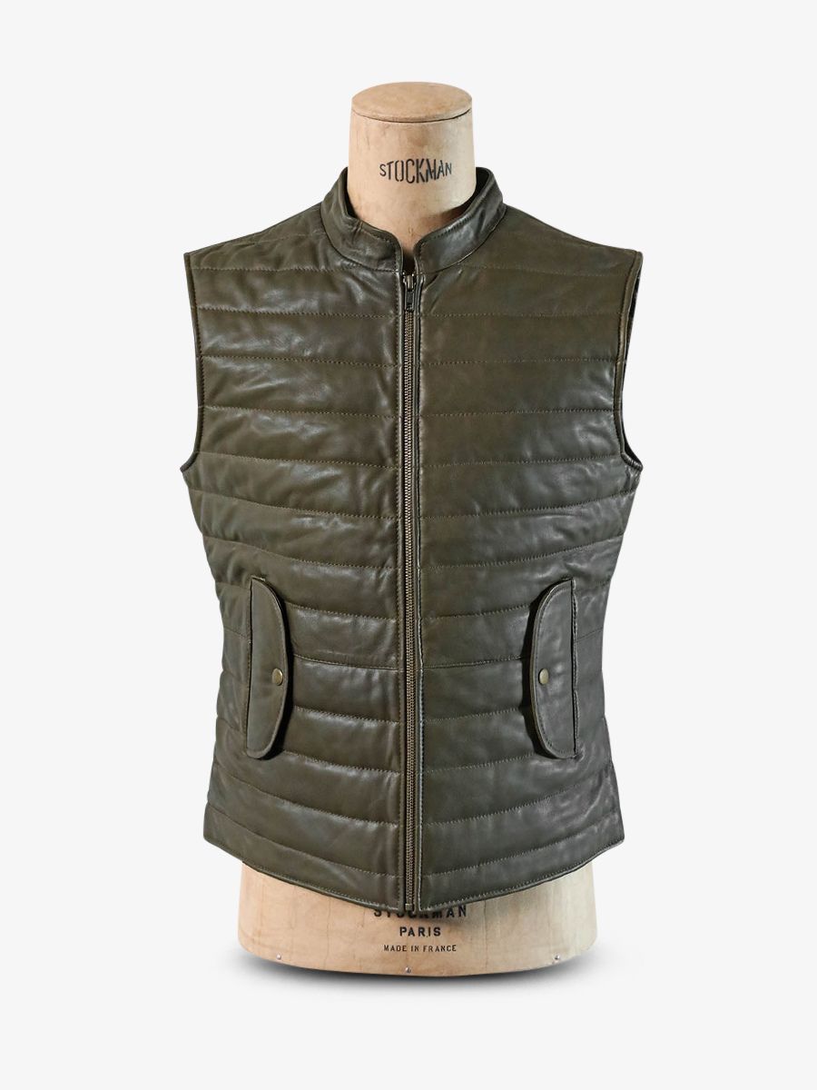 foto-vista-frontal-chaqueta-de-cuero-para-hombre-color-caqui-ladoudoune-homme-kaki-paul-marius-wcm-k-s