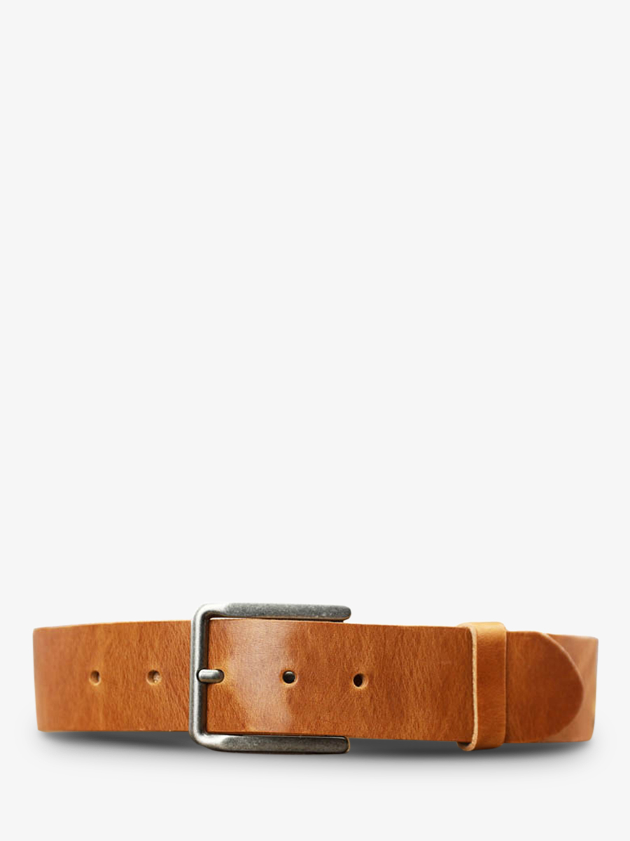 foto-vista-frontal-cinturón-de-cuero-para-hombre-y-mujer-beige-laceinture-magnifique-40mm-sable-paul-marius-cdv-40-l-n