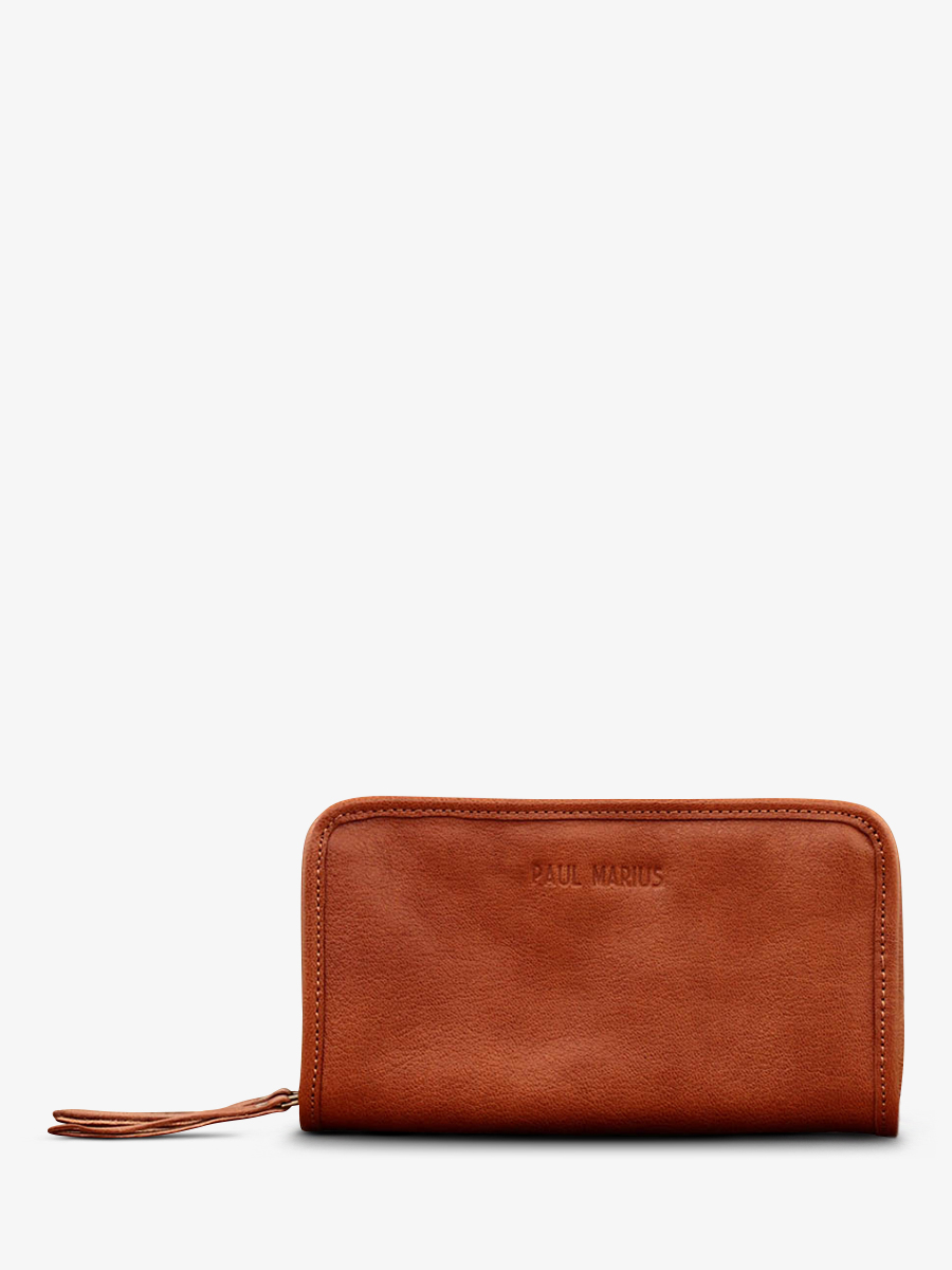 foto-vista-frontal-cartera-cuero-mujer-marrón-moncompagnon-natural-paul-marius-lw-l