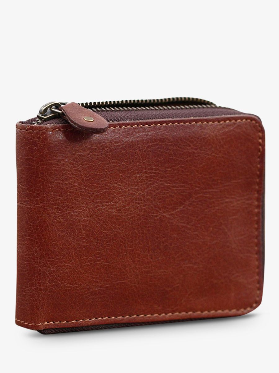 foto-vista-frontal-cartera-de-cuero-para-hombre-marrón-leportefeuille-paul-naturel-paul-marius-wallet-l