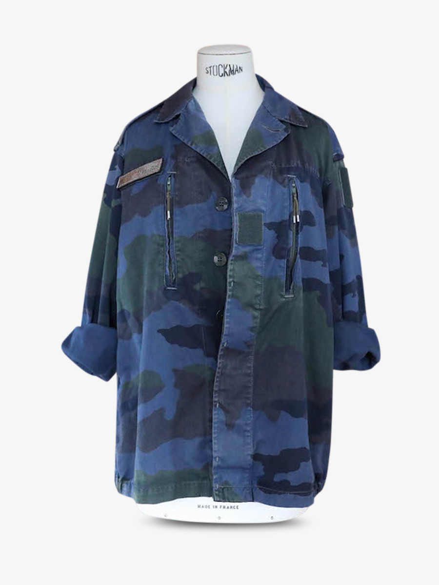 foto-vista-frontal-chaqueta-militar-algodón-azul-laveste-militaire-ceruleen-paul-marius-army001-blu-s