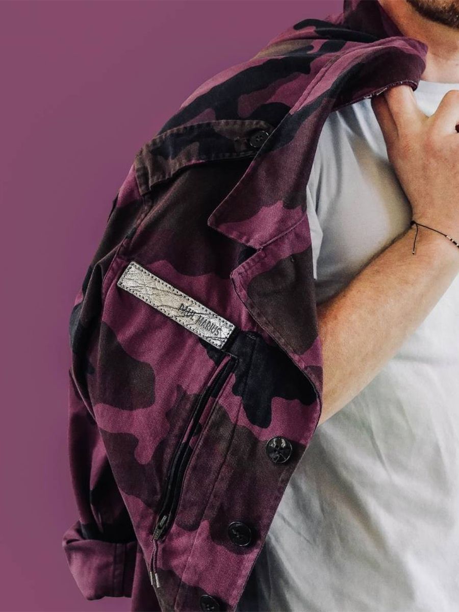 foto-vestido-chaqueta-militar-algodón-rosa-laveste-militaire-byzantin-paul-marius-army001-pi-s