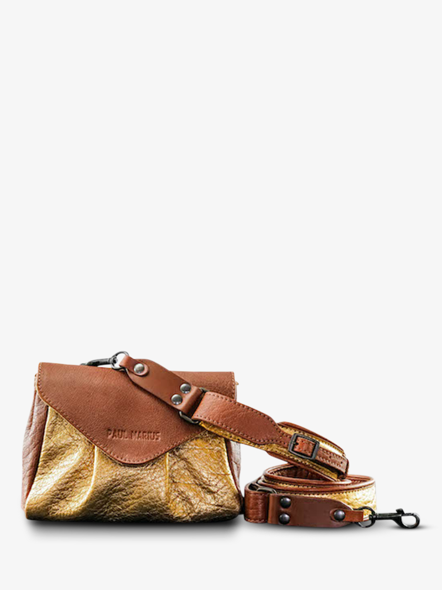 foto-vista-frontal-bolso-bandolera-cuero-paulmarius-marrón-dorado-suzon-s-natural-dorado-paul-marius-w25s-l-g