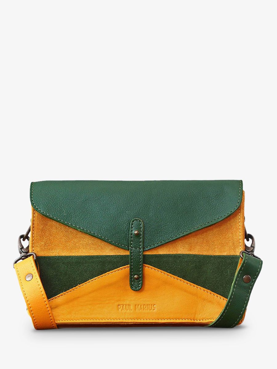 foto-vista-frontal-bolso-bandolera-cuero-mujer-caqui-amarillo-lepapillon-caqui-azafran-paul-marius-w09-k-y
