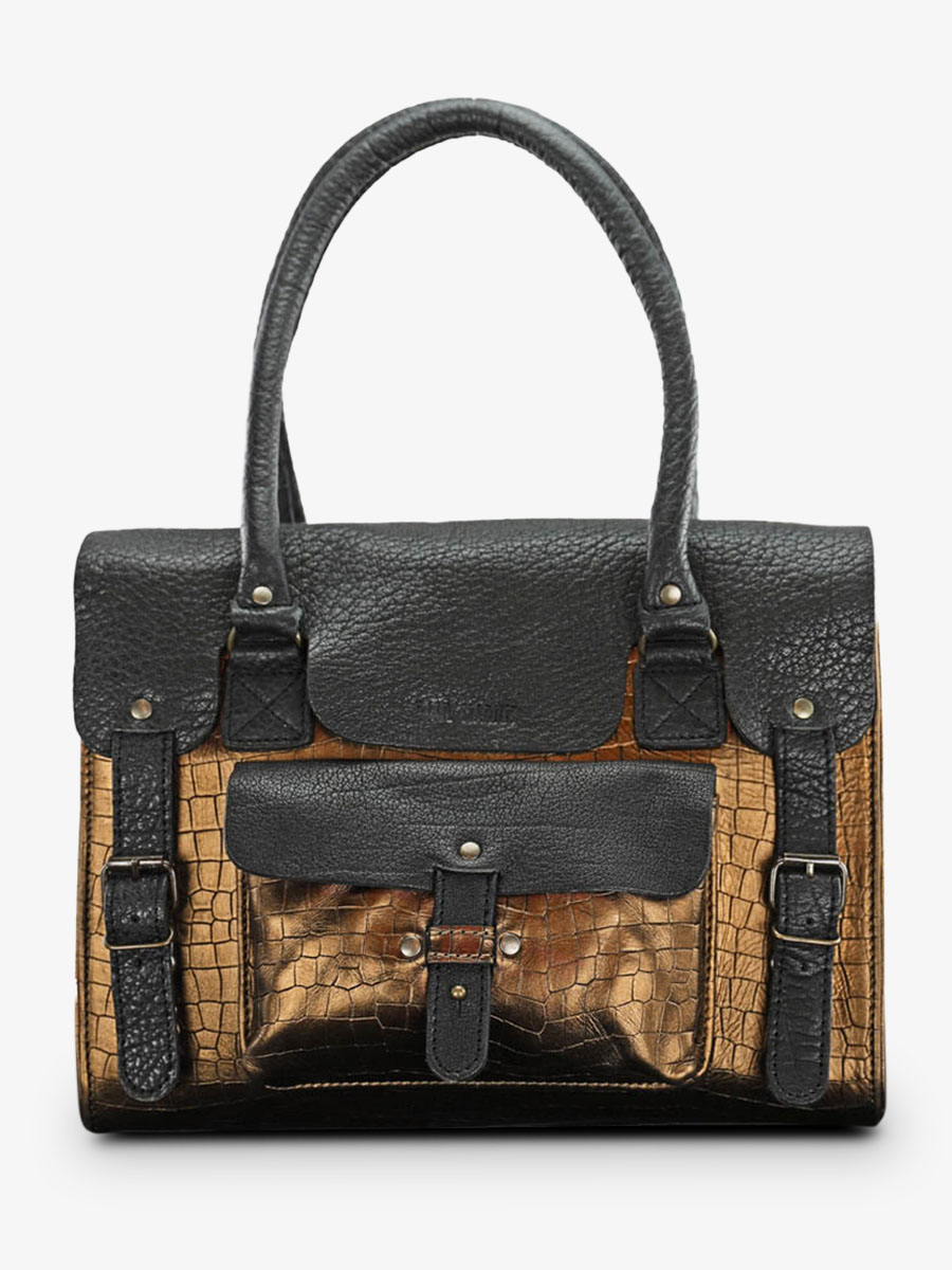 foto-vista-frontal-bolso-bandolera-cuero-mujer-negro-lerive-gauche-m-alligator-negro-cobre-paul-marius-w01m-a-b-c