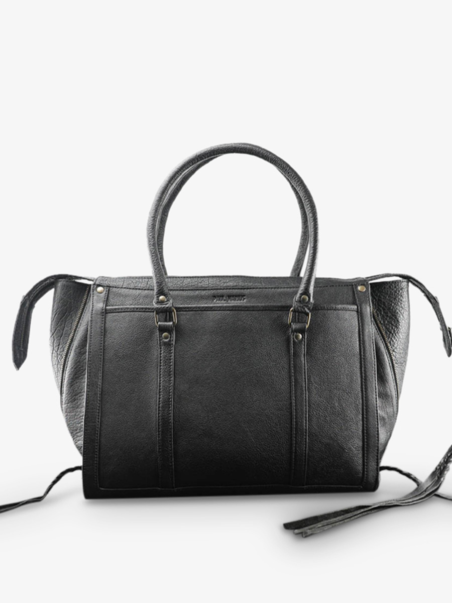 foto-vista-posterior-bolso-de-mano-cuero-mujer-plateado-negro-lerive-droite-m-plateado-negro-paul-marius-w19m-s-b