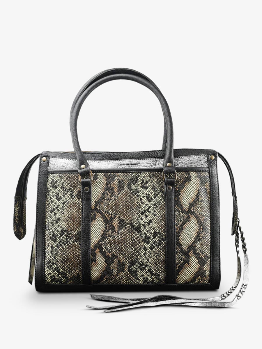 foto-interior-bolso-de-mano-cuero-mujer-plateado-negro-lerive-droite-m-pitón-plateado-negro-paul-marius-w19m-p-s-b