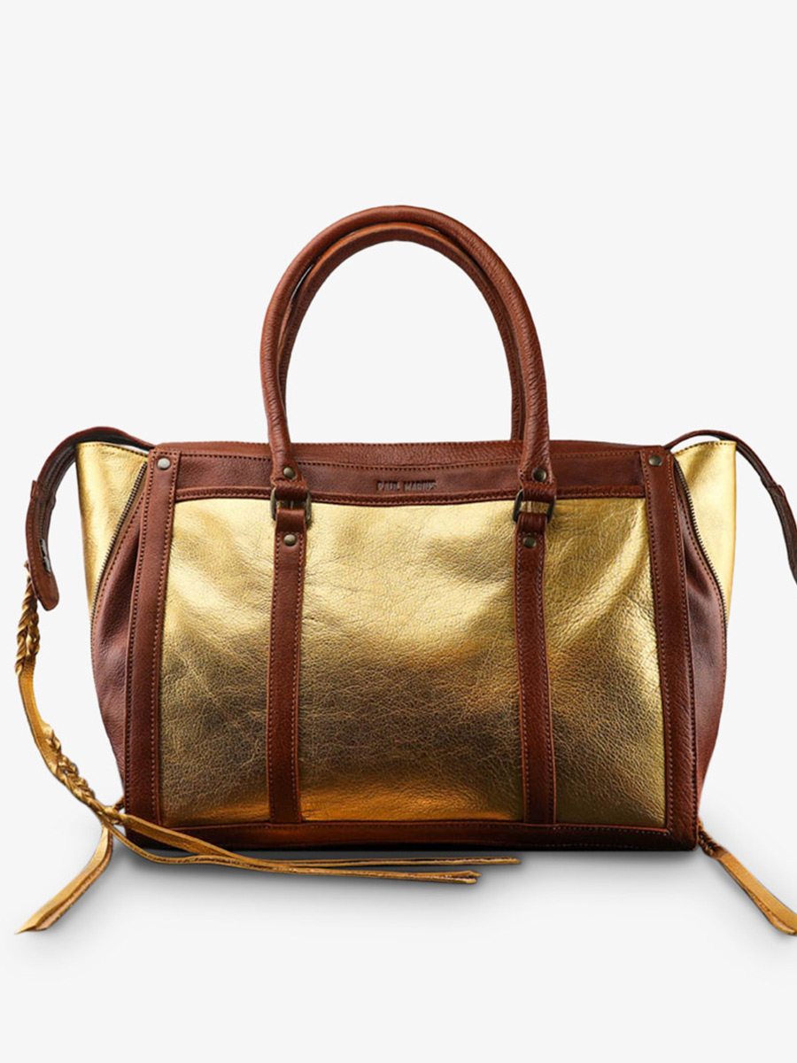 foto-vista-frontal-bolso-de-mano-de-cuero-business-marrón-dorado-lerive-droite-l-natural-dorado-paul-marius-w19l-l-g