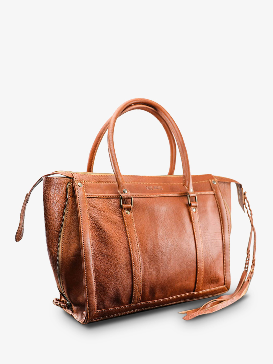 foto-vista-lateral-bolso-de-mano-de-cuero-para-mujer-marrón-lerive-droite-m-natural-paul-marius-w19m-l