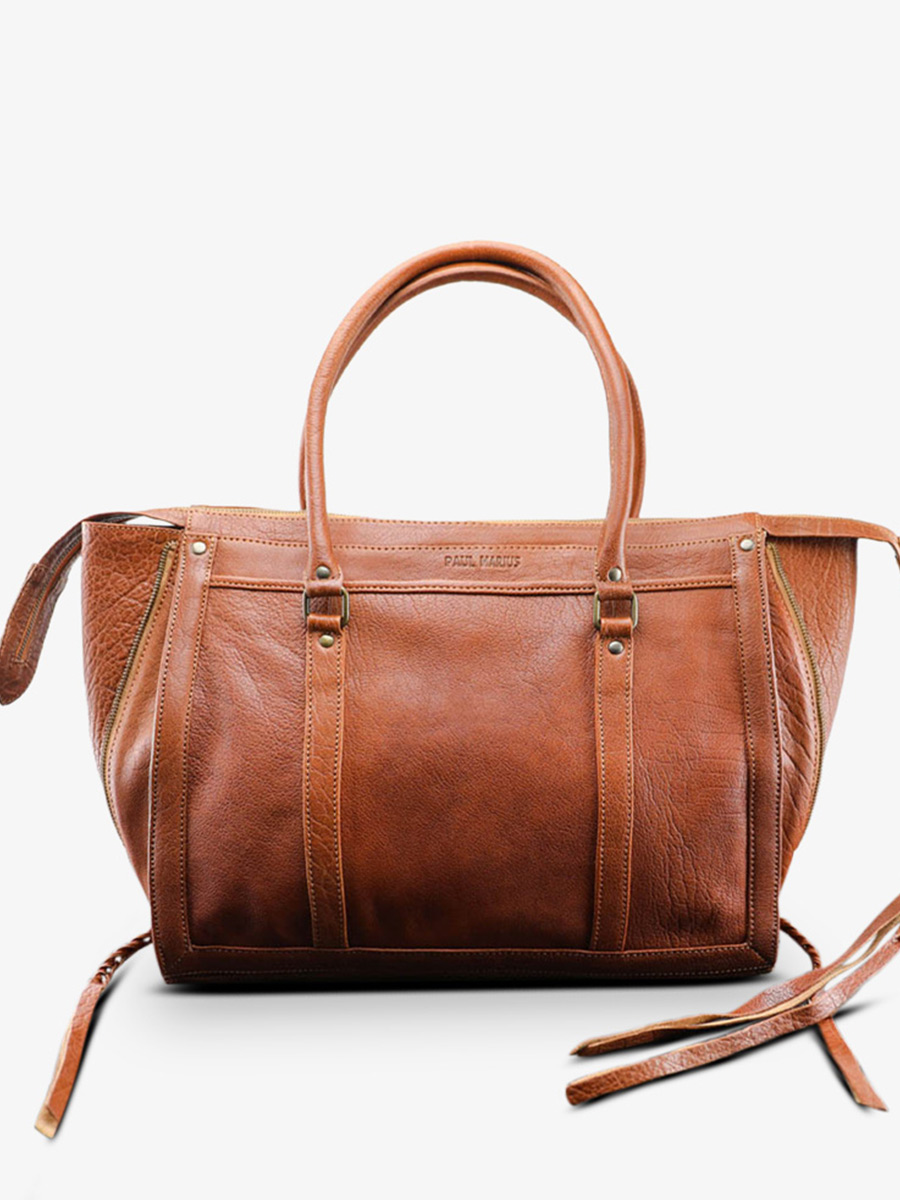 foto-vista-frontal-bolso-de-mano-de-cuero-business-marrón-lerive-droite-l-natural-paul-marius-w19l-l