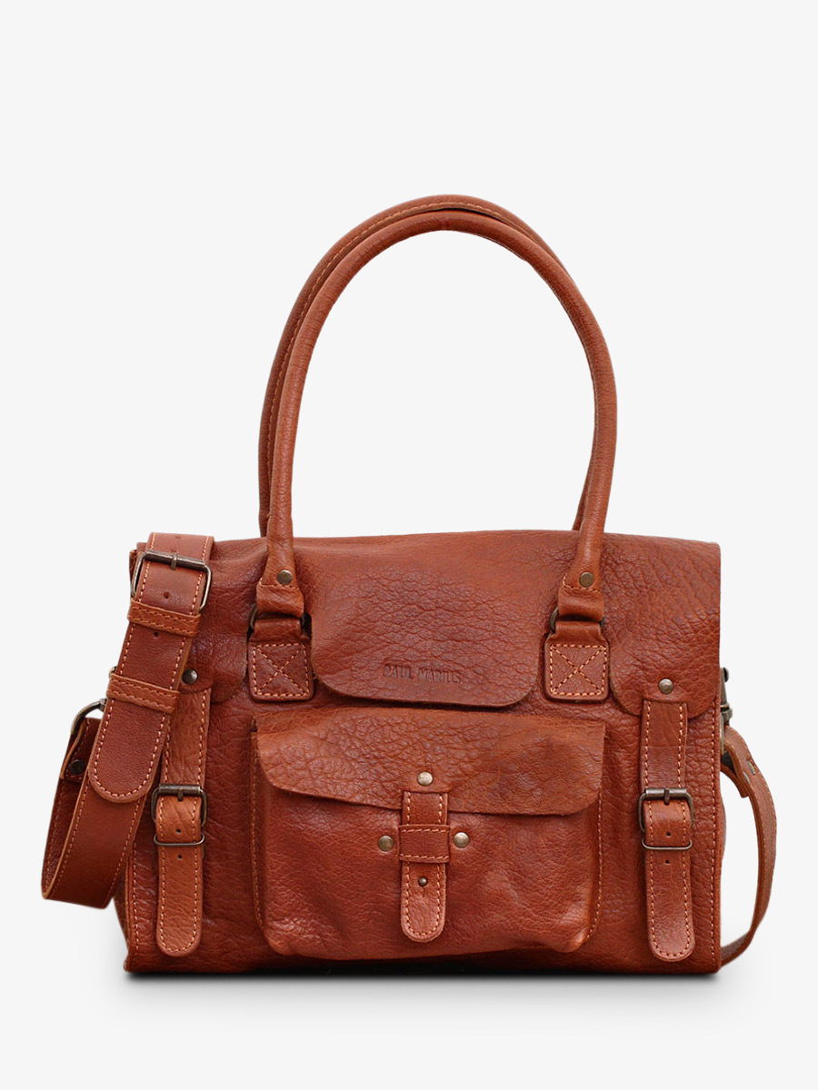 foto-vista-frontal-bolso-bandolera-cuero-mujer-marrón-lerive-gauche-m-natural-paul-marius-w01m-l