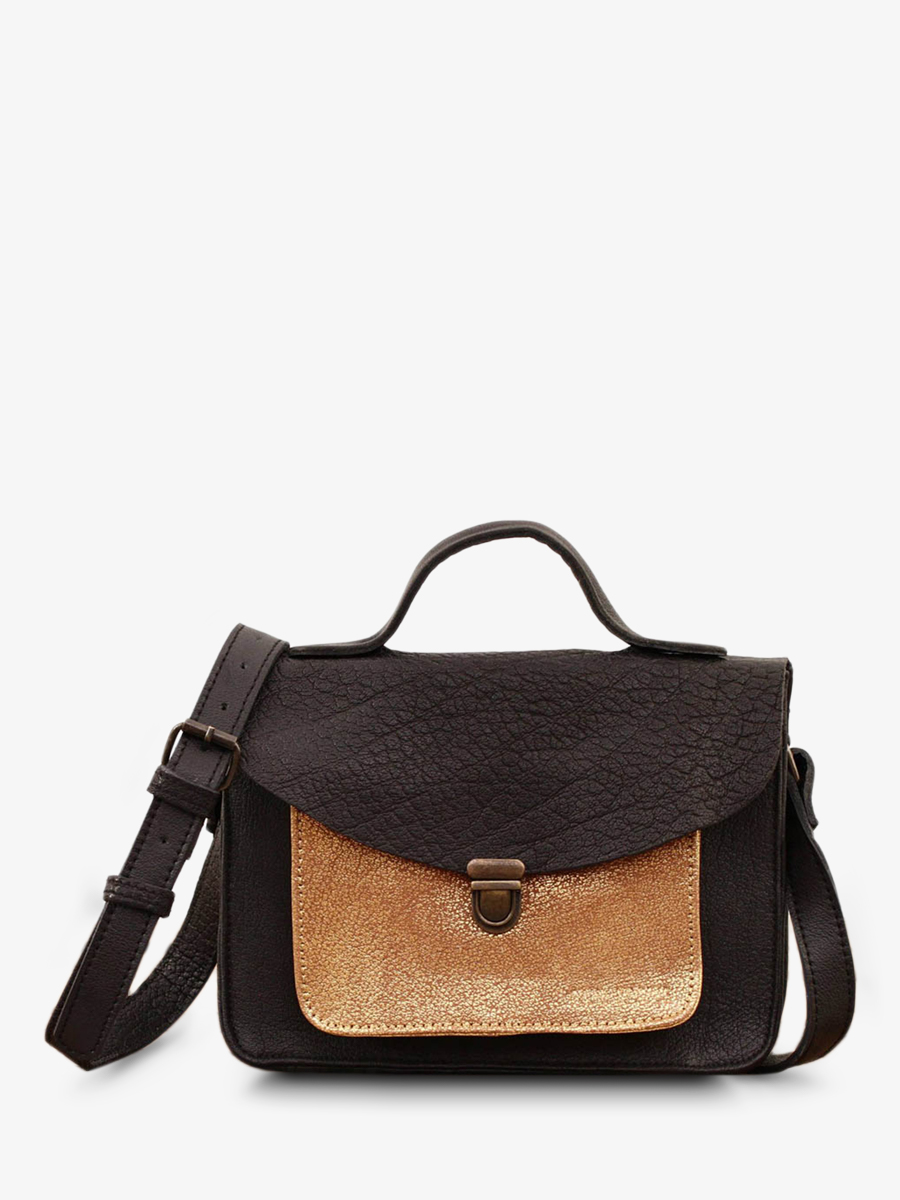 foto-vista-frontal-bolso-bandolera-cuero-mujer-negro-dorado-mademoiselle-george-negro-dorado-paul-marius-w05-b-g