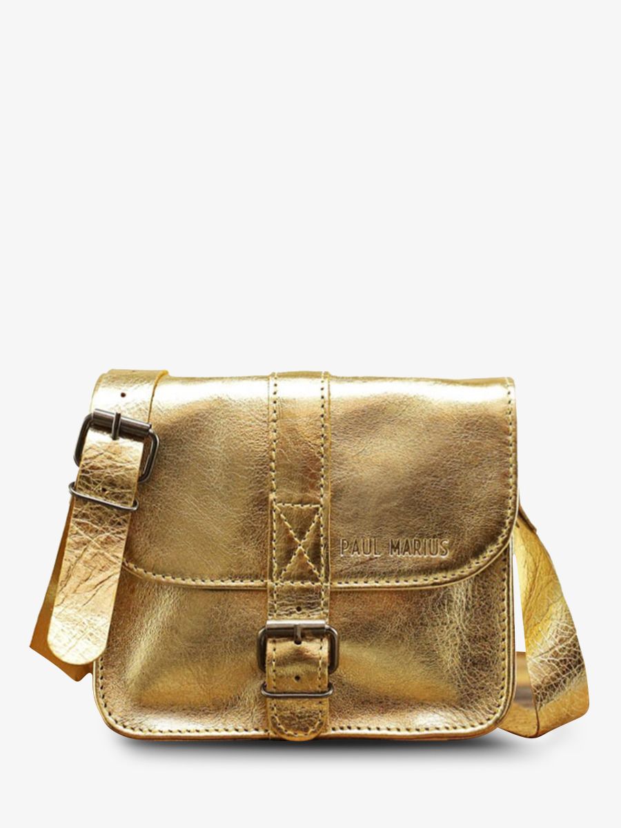 foto-vista-frontal-bolso-bandolera-pequeño-cuero-mujer-dorado-lessentiel-dorado-paul-marius-m21-g
