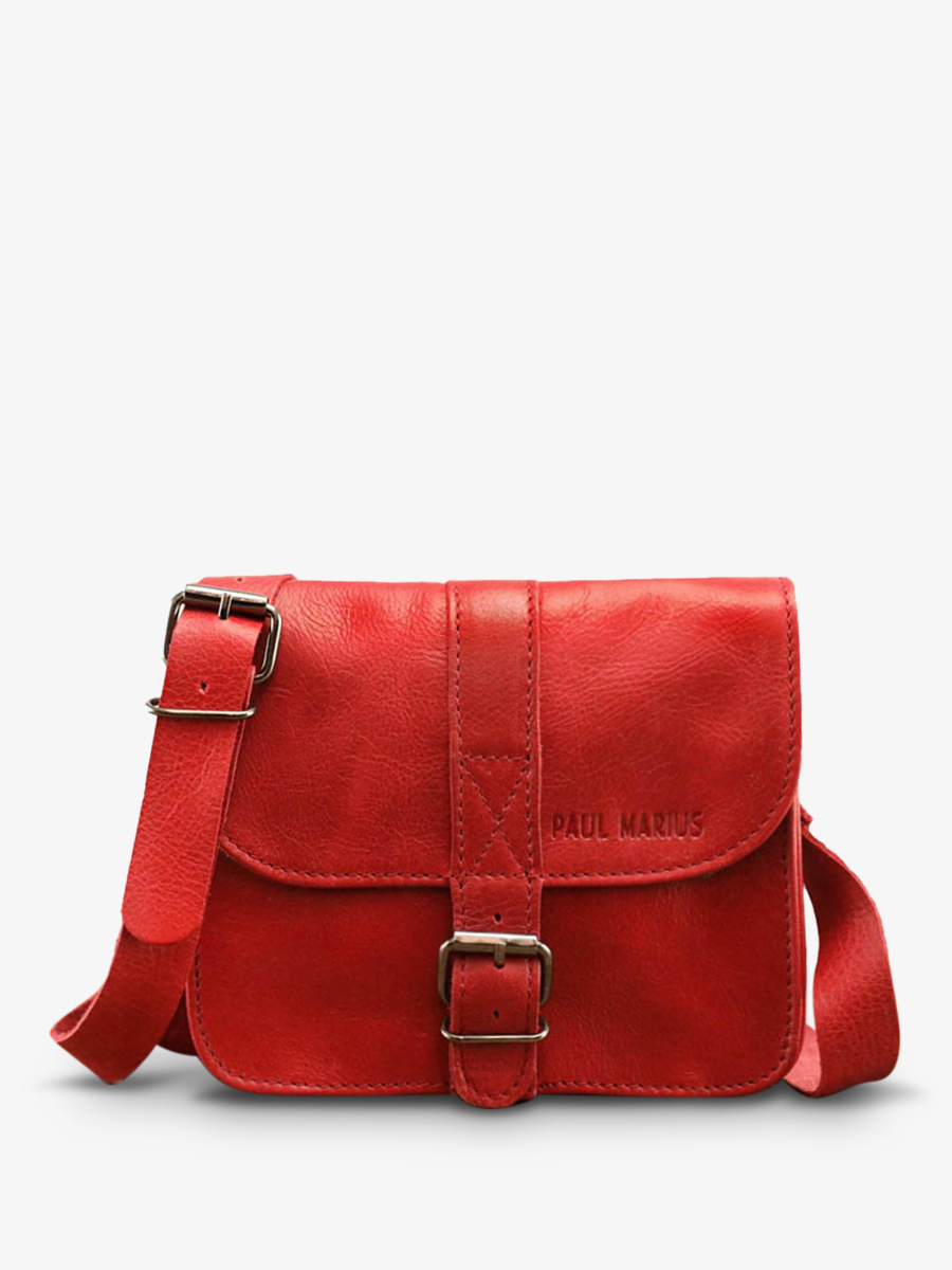 foto-vista-frontal-bolso-bandolera-pequeño-cuero-mujer-rojo-lessentiel-rouge-paul-marius-m21-r
