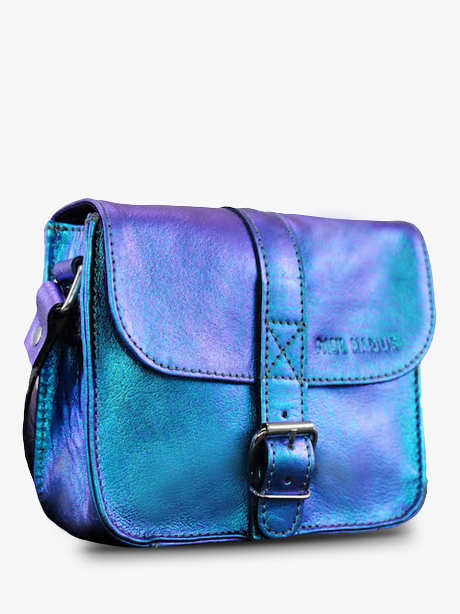 foto-vista-lateral-bolso-bandolera-pequeño-cuero-mujer-azul-lessentiel-scarabee-paul-marius-m21-p-blu
