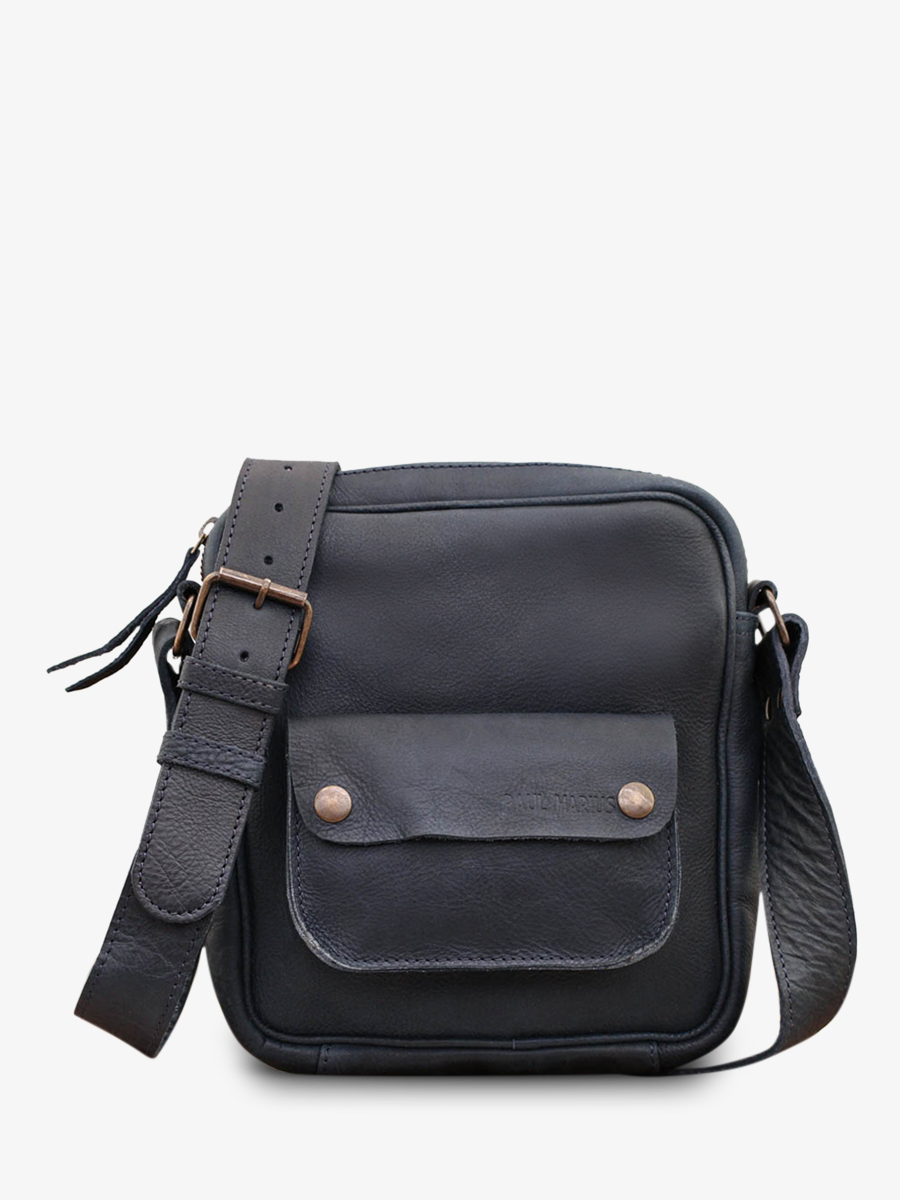 foto-vista-frontal-bolso-de-cuero-para-hombre-azul-lesaint-marc-azul-petróleo-paul-marius-m402-pb
