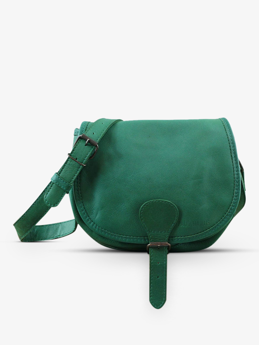 foto-vista-frontal-bolso-bandolera-cuero-mujer-verde-paul-marius-lebohemien