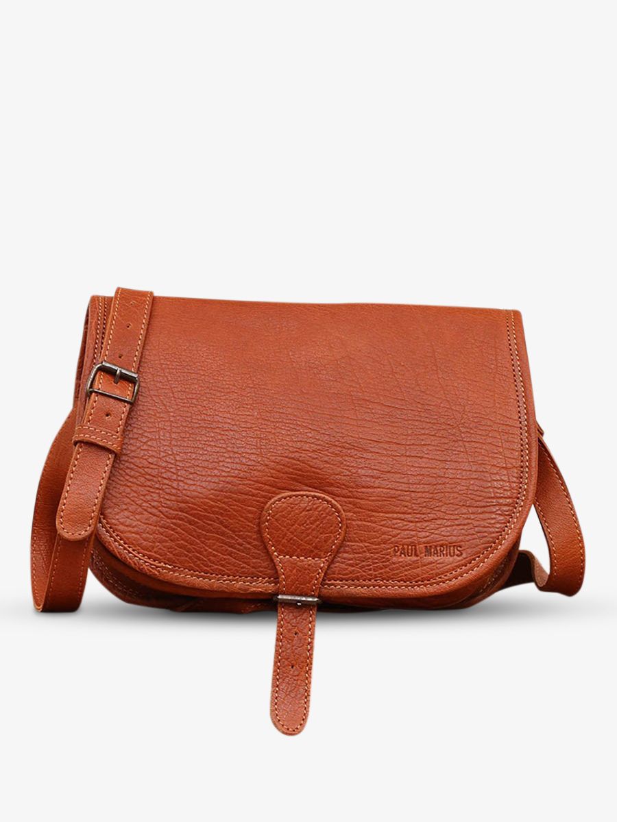 foto-vista-frontal-bolso-bandolera-cuero-mujer-marrón-levagabond-natural-paul-marius-m44l-l