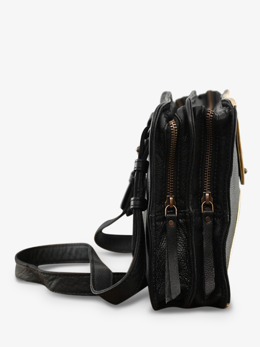 foto-vista-lateral-bolso-bandolera-cuero-mujer-negro-dorado-legraphique-negro-dorado-paul-marius-w17-b-g