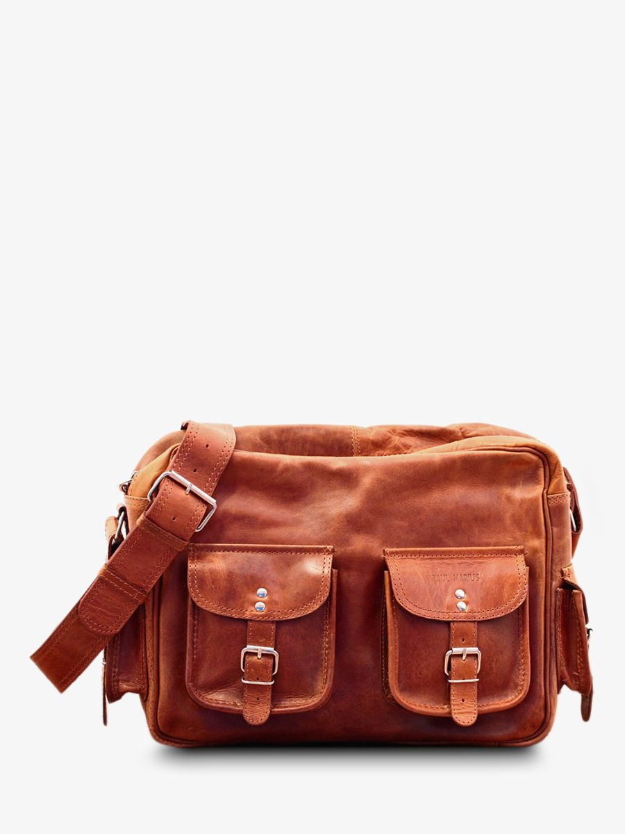 foto-vista-frontal-bolso-48h-cuero-hombre-marrón-lemultipoches-natural-paul-marius-m14-l