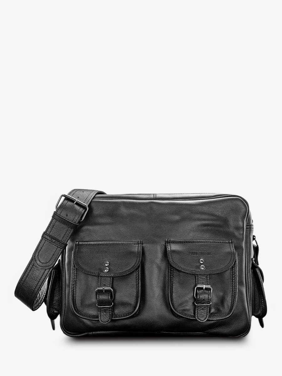 foto-vista-frontal-bolso-48h-cuero-hombre-negro-lemultipoches-negro-paul-marius-m14-b