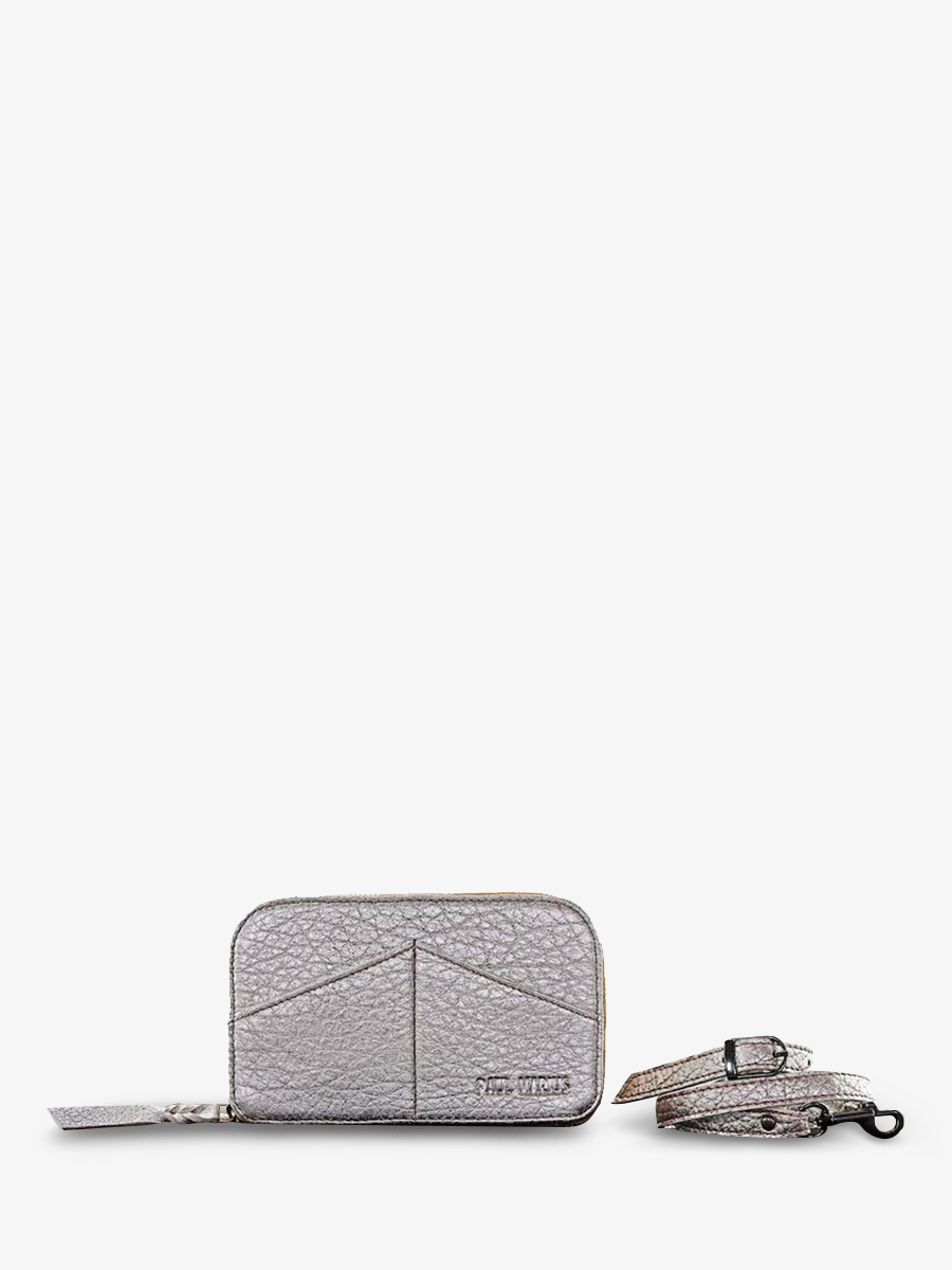 foto-vista-frontal-bolso-cinturón-cuero-mujer-plateado-paula-ámbar-plateado-paul-marius-m66-bs