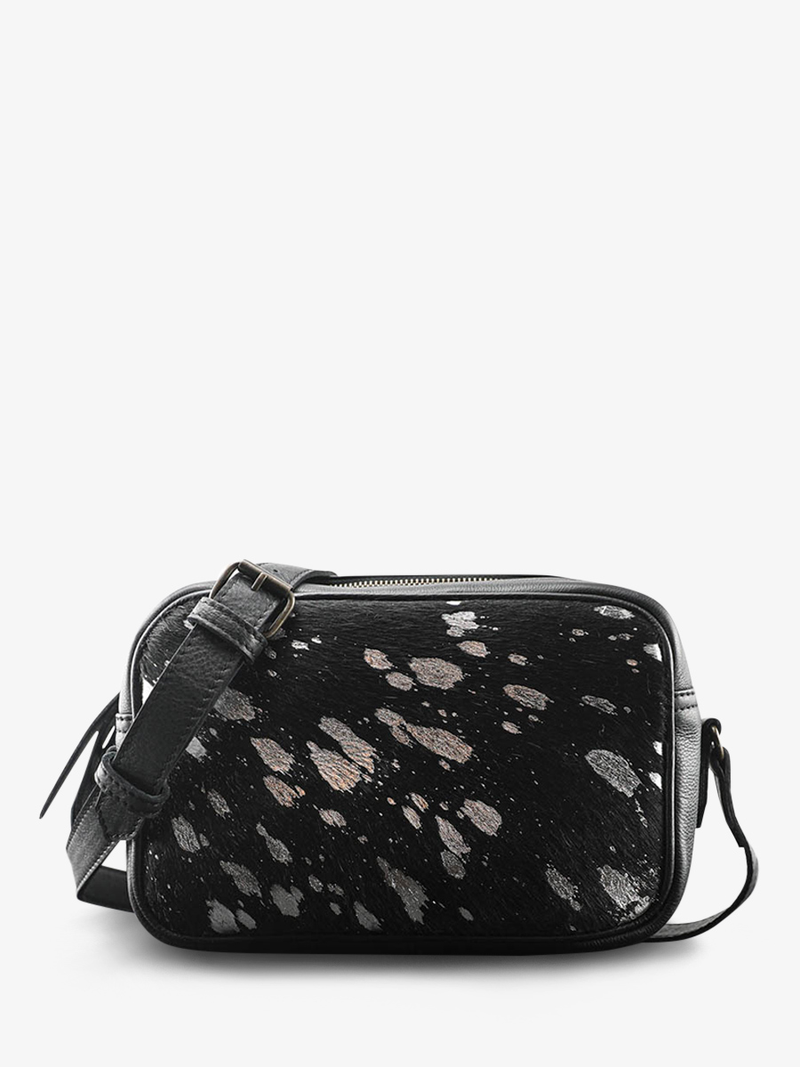 foto-vista-frontal-bolso-de-mano-de-cuero-para-mujer-negro-plateado-limpertinent-peludo-negro-plateado-paul-marius-w22-ho-b-s