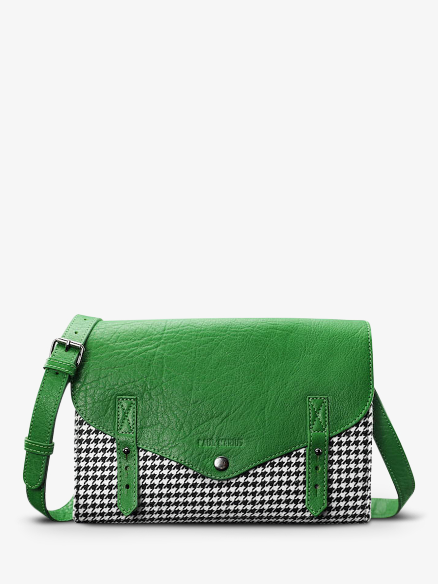foto-vista-frontal-bolso-bandolera-cuero-mujer-verde-lindispensable-grand-prix-verde-ácido-paul-marius-w08-hs-gr