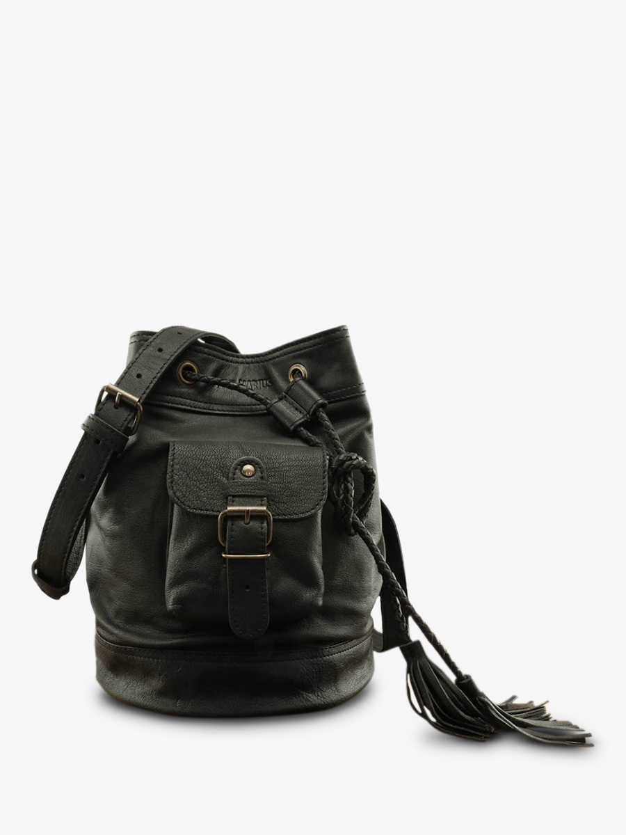 foto-vista-frontal-bolso-cubo-cuero-mujer-negro-leflâneur-negro-óleo-paul-marius-m303-obl