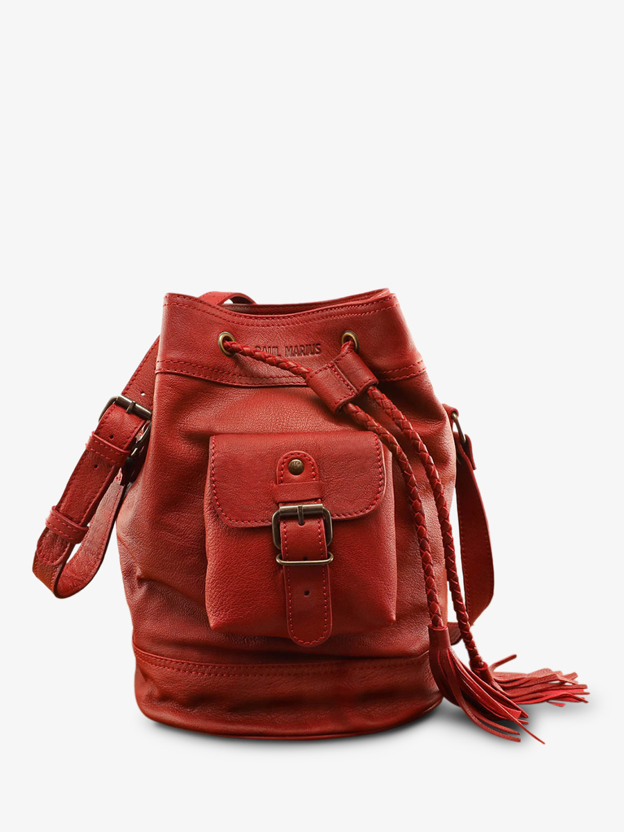 foto-vista-frontal-bolso-cubo-cuero-mujer-rojo-leflâneur-rojo-óleo-paul-marius-m303-or