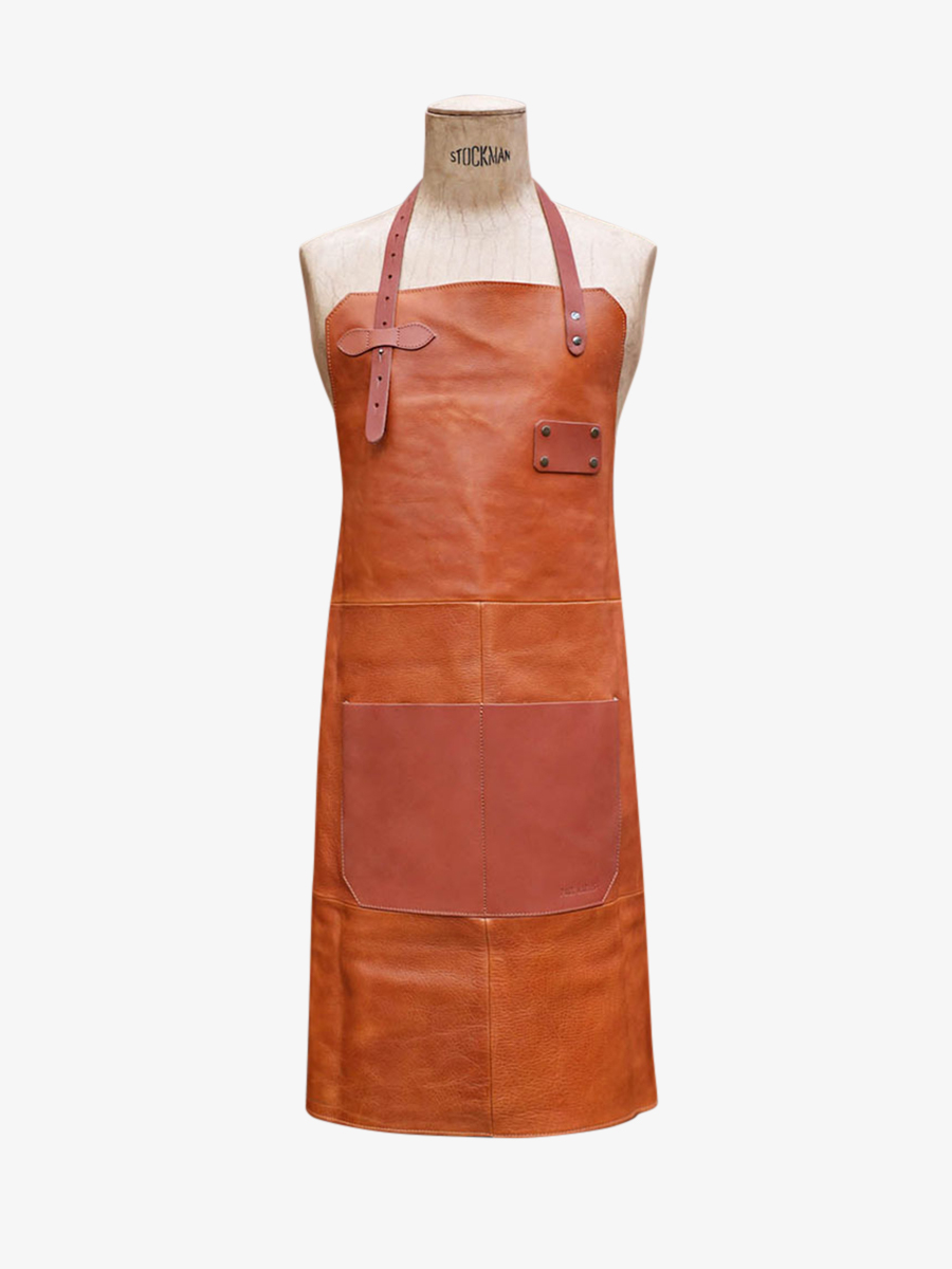 foto-vista-frontal-delantal-de-cuero-para-jardinería-marrón-letablier-en-cuero-natural-paul-marius-apron-leather-l