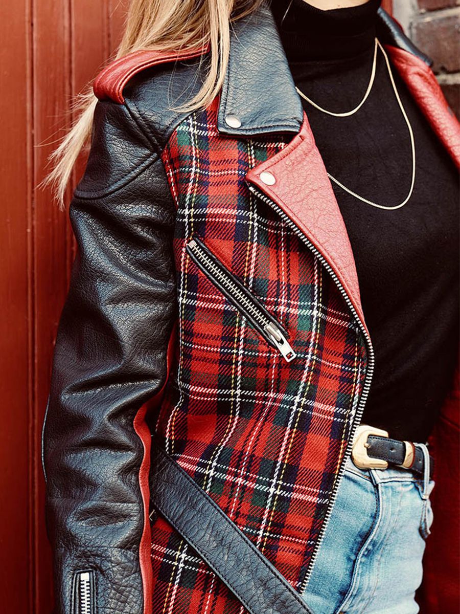 foto-material-trench-cuero-mujer-rojo-letrench-tartán-rojo-paul-marius-wtc-sco-r-s36