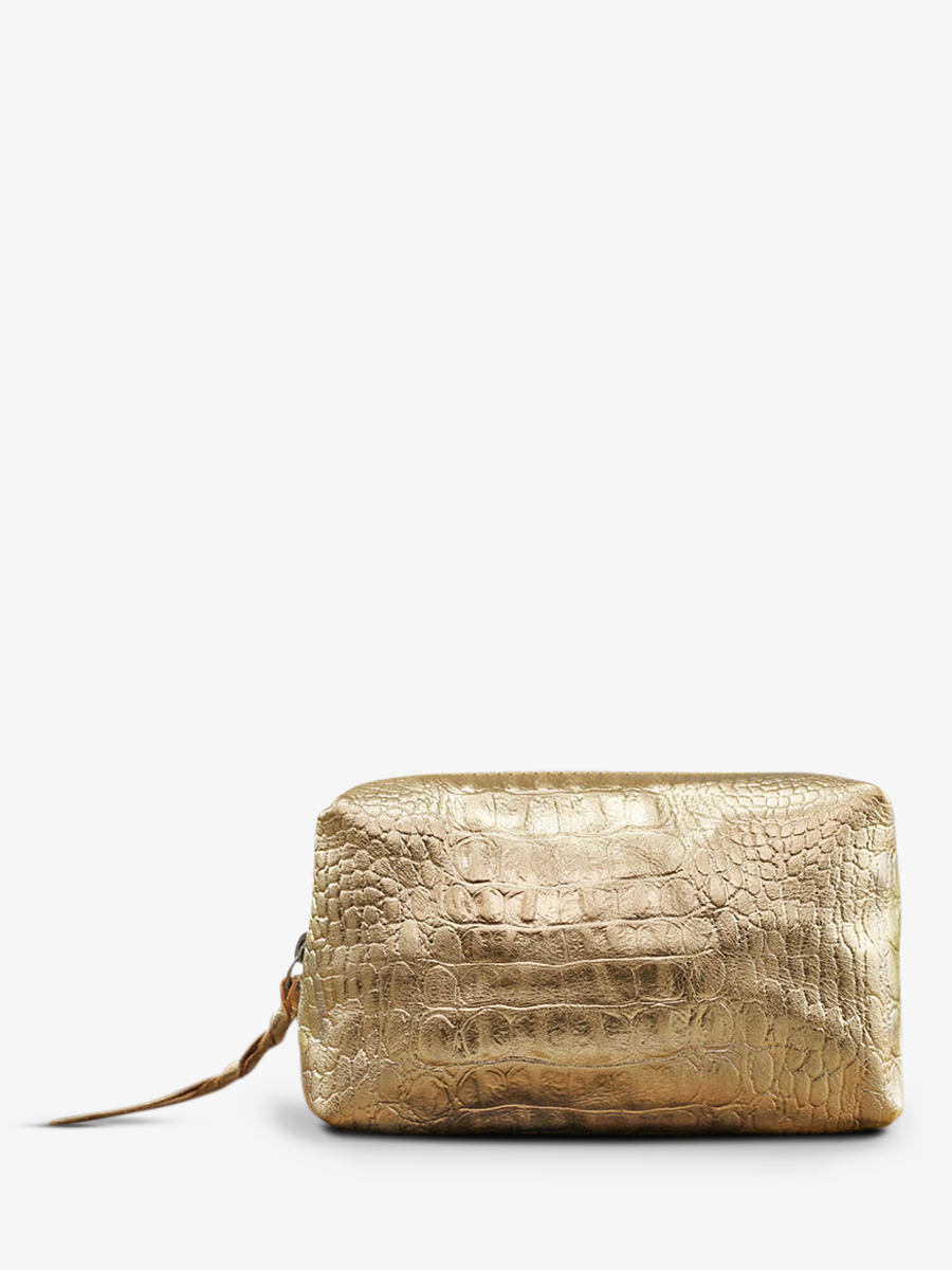 foto-vista-frontal-bolso-de-mano-de-cuero-para-mujer-dorado-adele-caimán-dorado-paul-marius-m500-c-g
