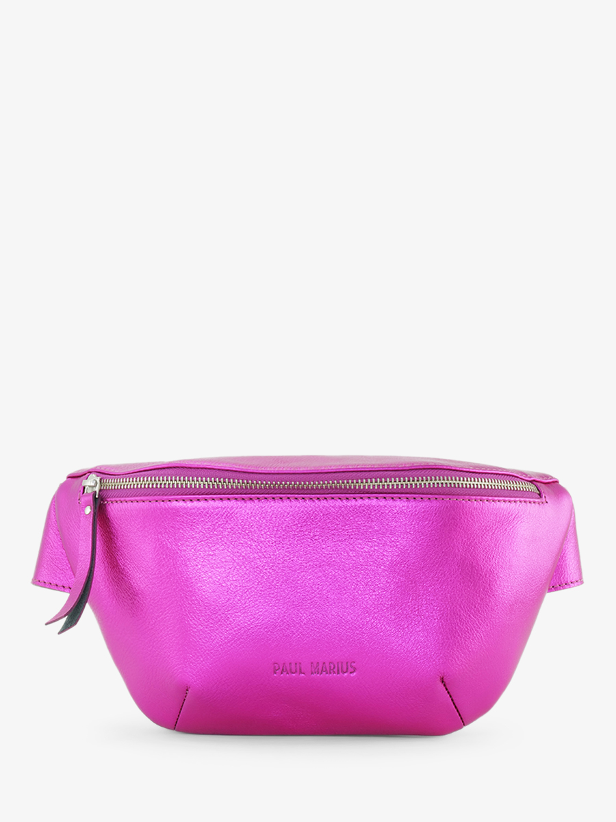 foto-vista-frontal-bolsa-banana-cuero-mujer-rosa-labanane-ultraviolet-paul-marius-m503-uv-pi